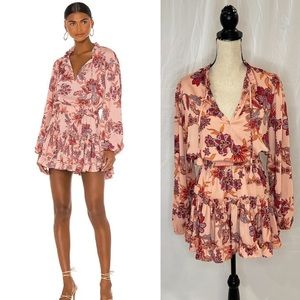 MISA Los Angeles Long Sleeve Lorena Dress in Pink Marrakech Paisley